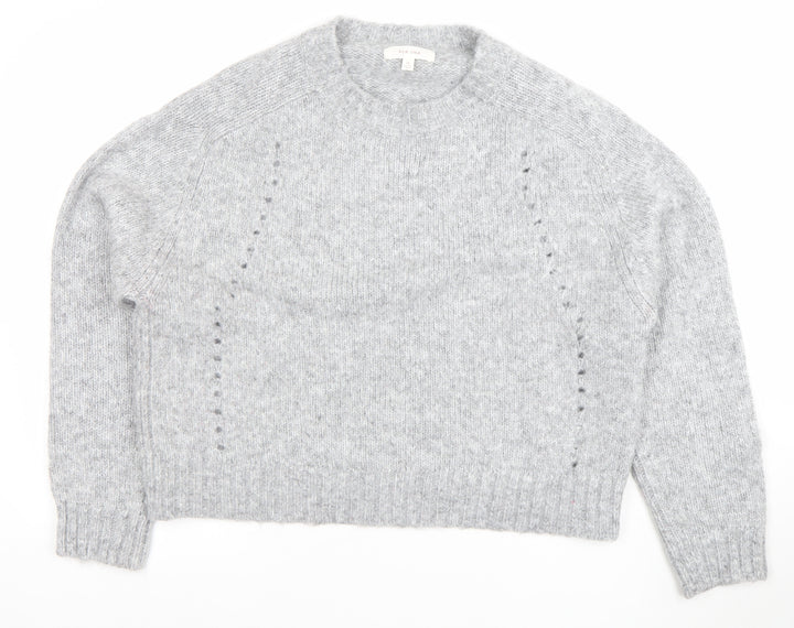 Marks and Spencer Per Una Women Grey Knit Alpaca Blend Jumper M
