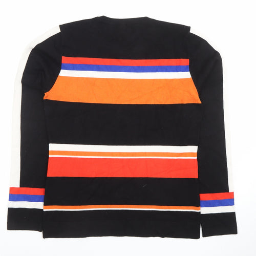 Karen Millen Women's Multicoloured Striped Knit Long Sleeve Top Size L