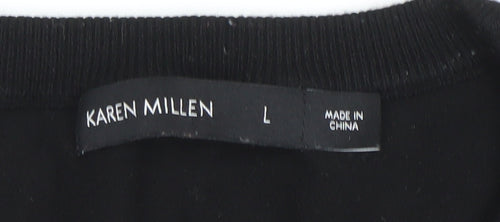 Karen Millen Women's Multicoloured Striped Knit Long Sleeve Top Size L