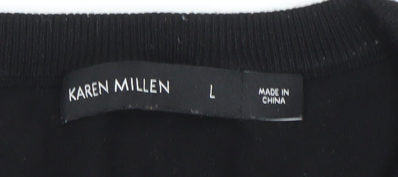 Karen Millen Women's Multicoloured Striped Knit Long Sleeve Top Size L