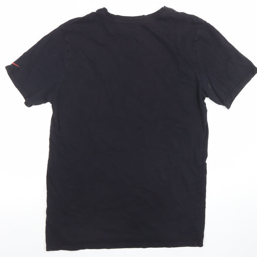 Nike Men's Black Graphic Sports T-Shirt Size L Cotton Regular Fit