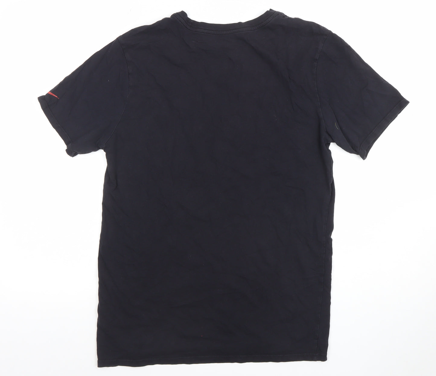 Nike Men's Black Graphic Sports T-Shirt Size L Cotton Regular Fit