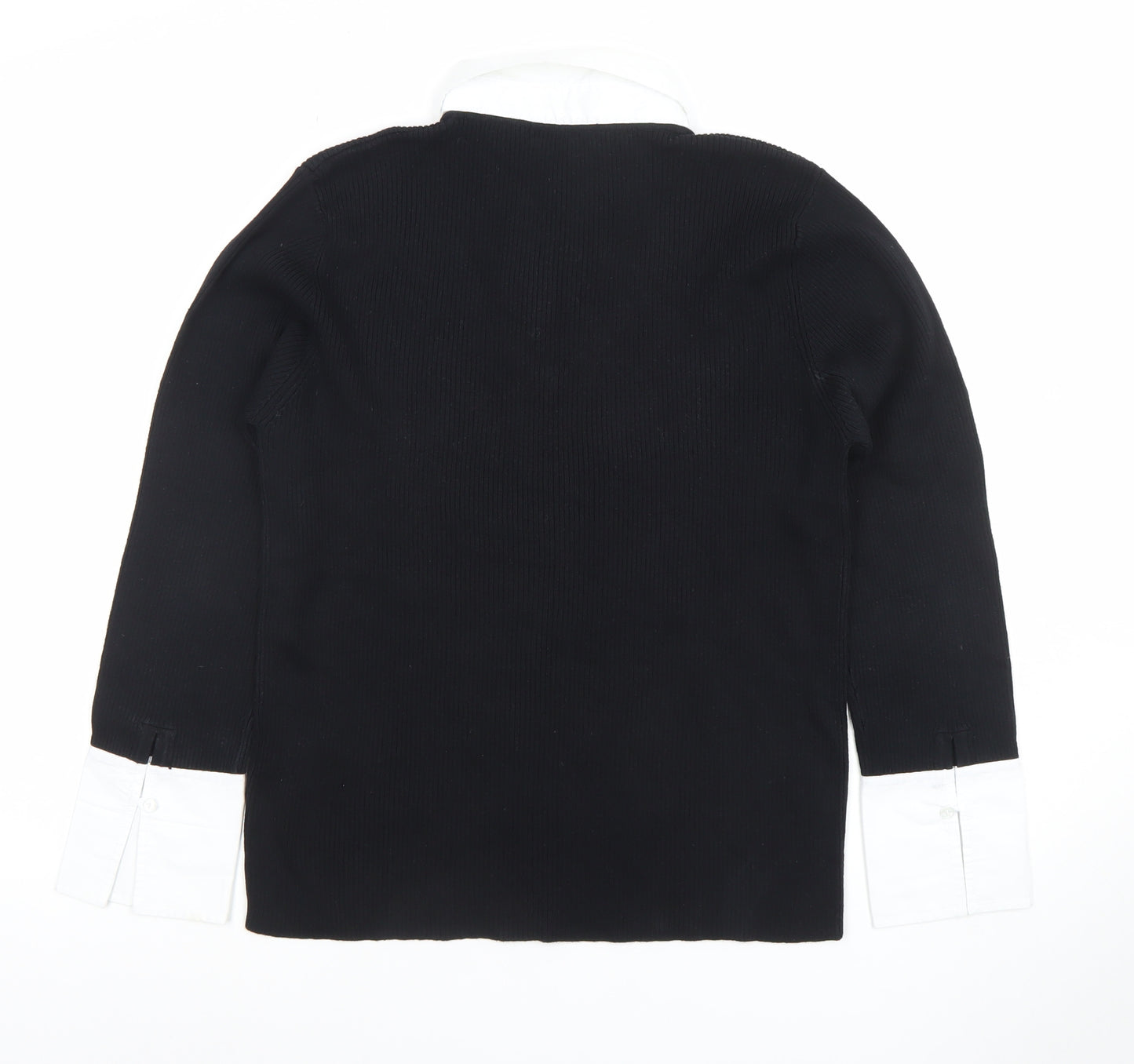 Debbie Morgan Womens Black V-Neck Knit Jumper XL