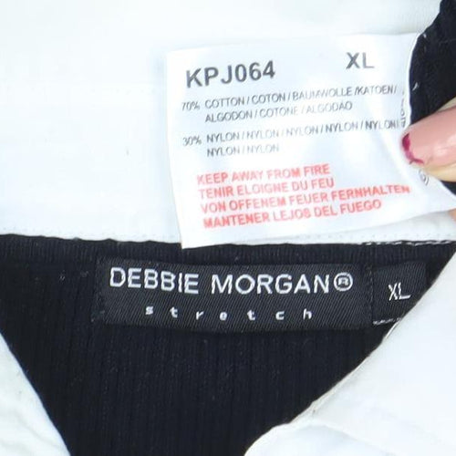Debbie Morgan Womens Black V-Neck Knit Jumper XL