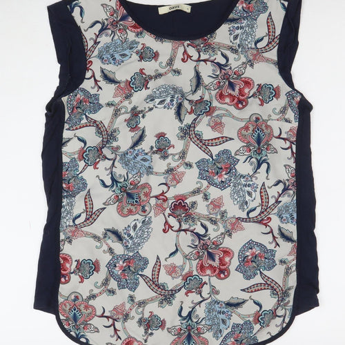 Oasis Womens Multicoloured Floral Sleeveless Tunic Blouse M