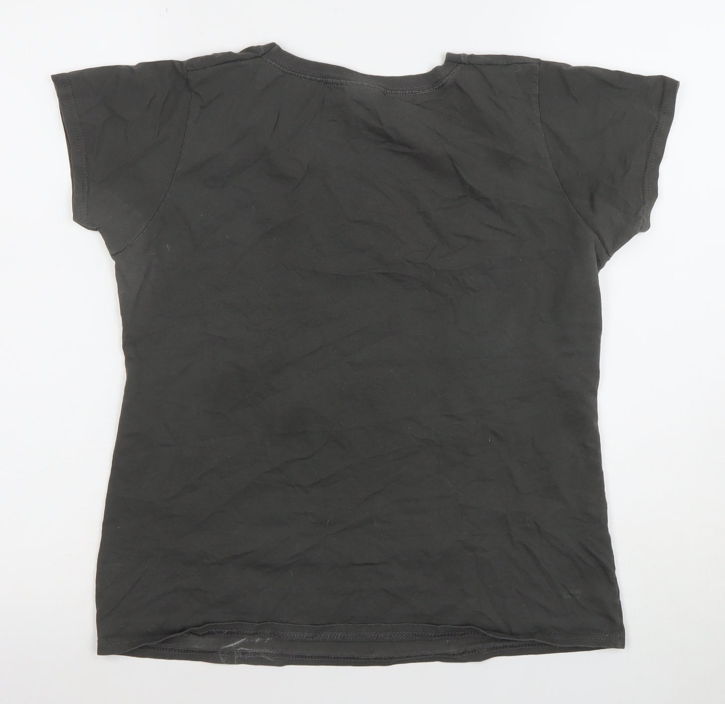Fruit of the Loom Womens Black Graphic Cotton T-Shirt M