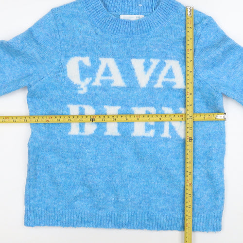 Primark Women Blue 2XS Crew Neck Pullover Jumper