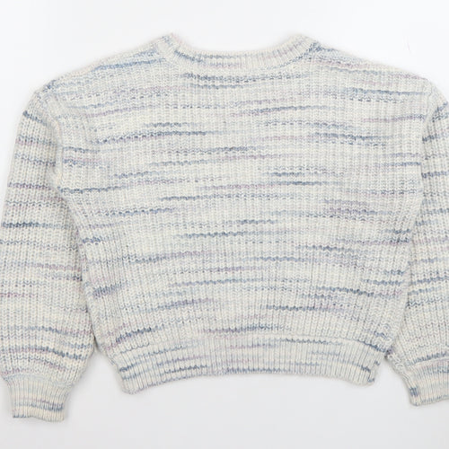 Marks and Spencer Girls Multicoloured Knit Pullover Jumper 9-10 Years