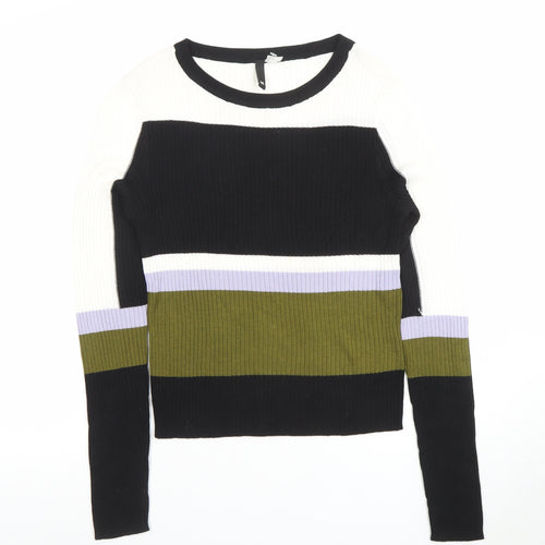 H&M Divided Women's Multicoloured Knit Long Sleeve Top M