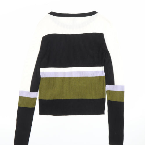 H&M Divided Women's Multicoloured Knit Long Sleeve Top M