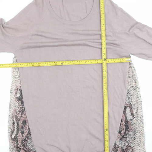 F&F Women’s Purple Snake Print Long Sleeve Tunic Top Size 18