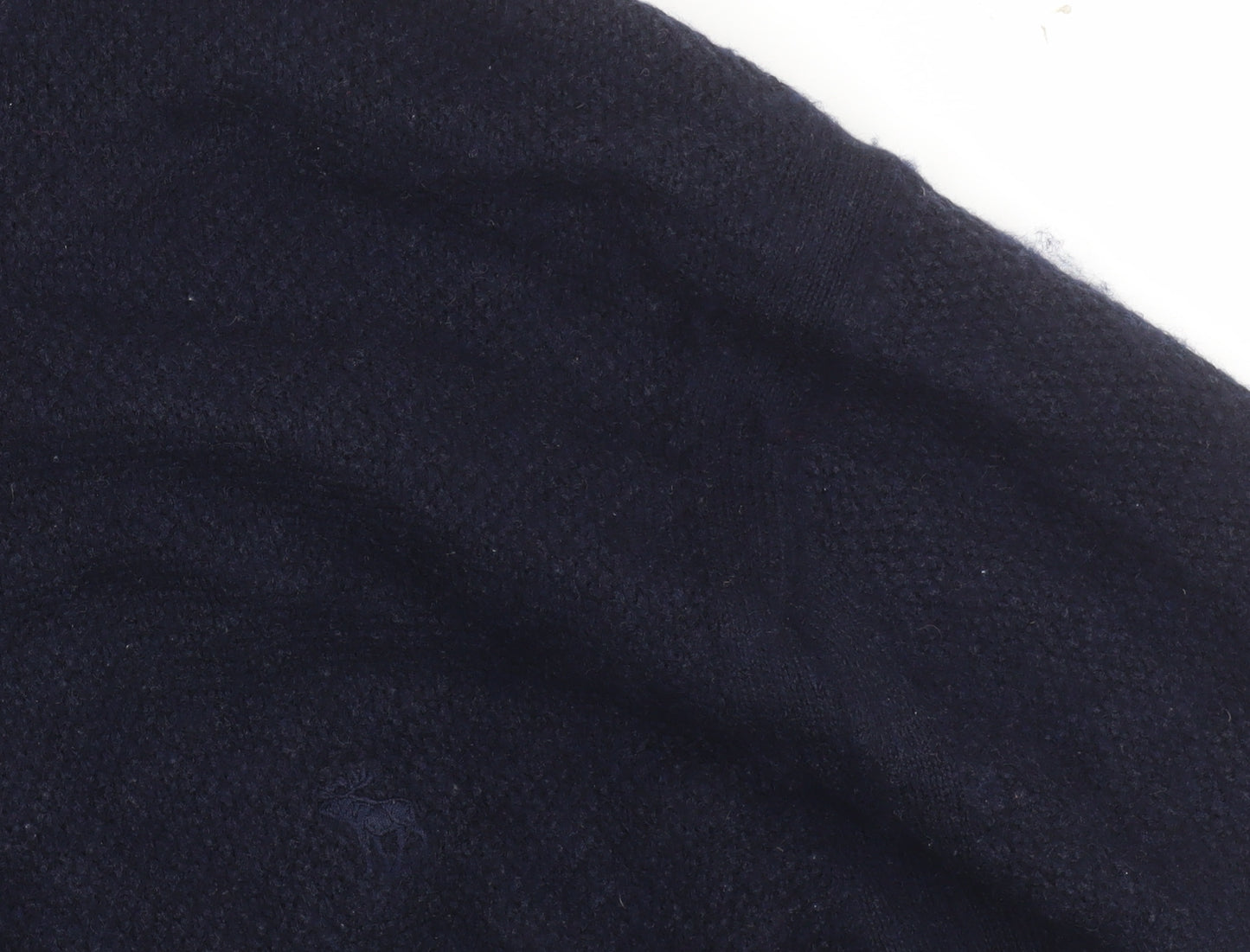 Abercrombie & Fitch Men’s Blue Cotton Merino Long Sleeve Polo L