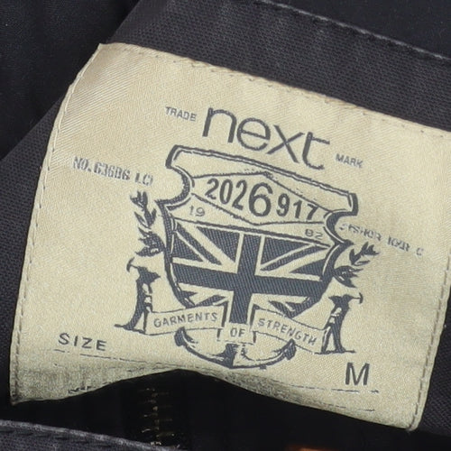 Next Men's Black Hooded Cotton Parka Jacket Size M Casual