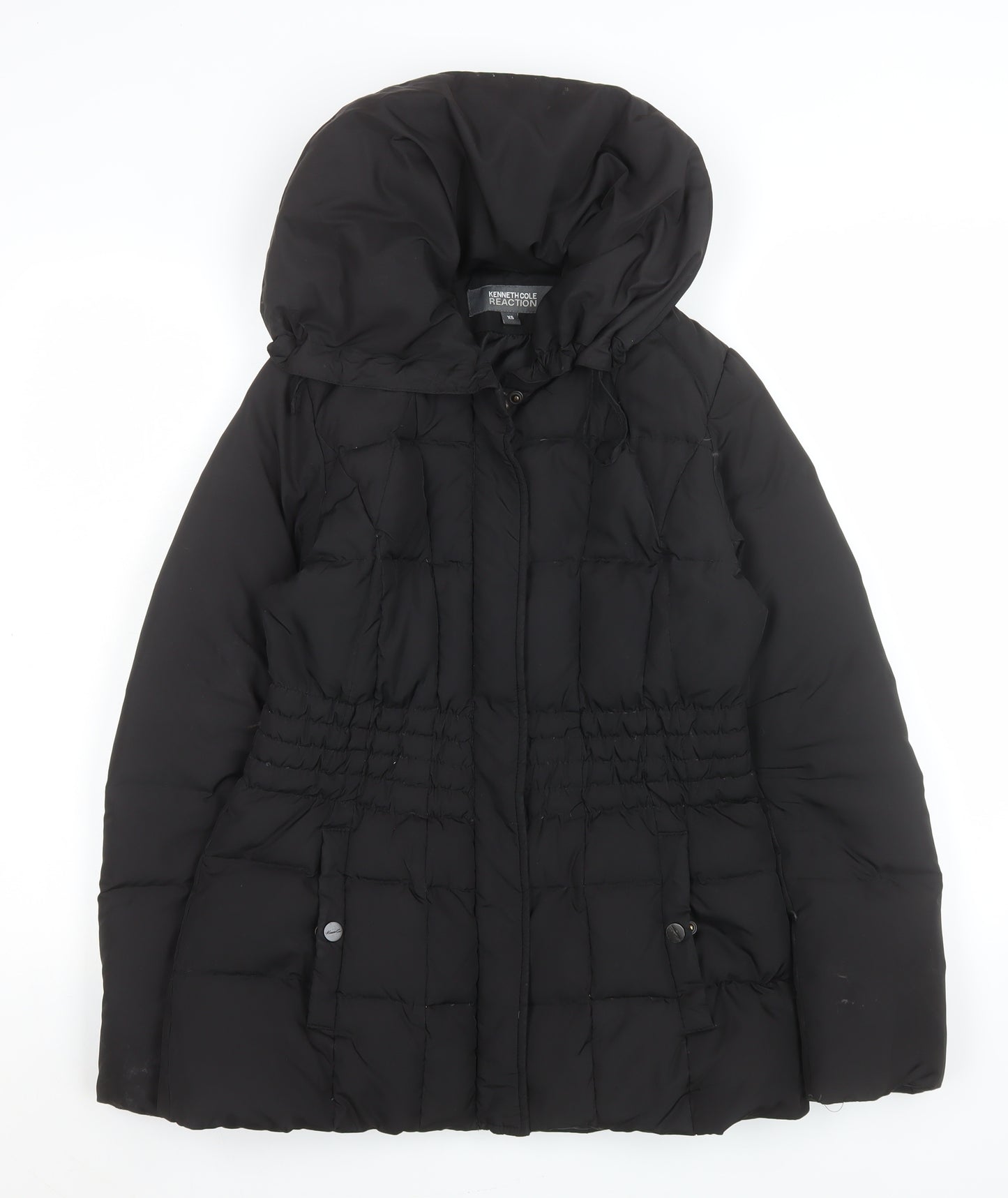 Kenneth Cole Reaction Women's Black XS Hooded Puffer Jacket