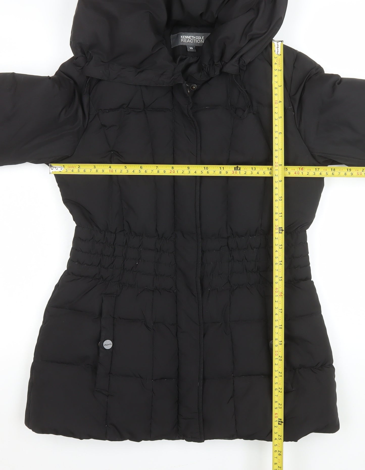 Kenneth Cole Reaction Women's Black XS Hooded Puffer Jacket
