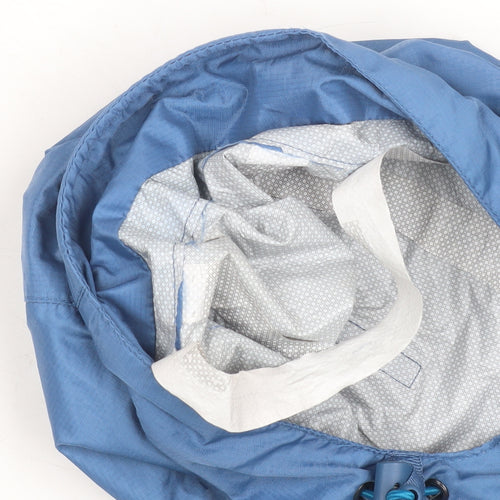 K-Way Boys Blue Grey Windbreaker Jacket 9-10 Years Hooded Lightweight