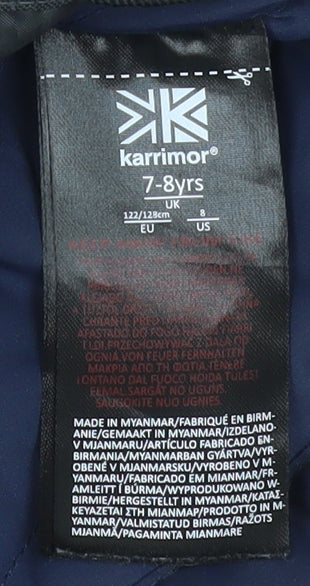 Karrimor Boys Blue 7-8 Years Waterproof Hooded Puffer Jacket