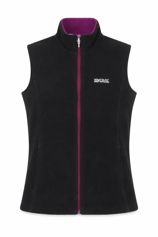 Regatta Women's Black Fleece Zip Waistcoat Bodywarmer UK 10