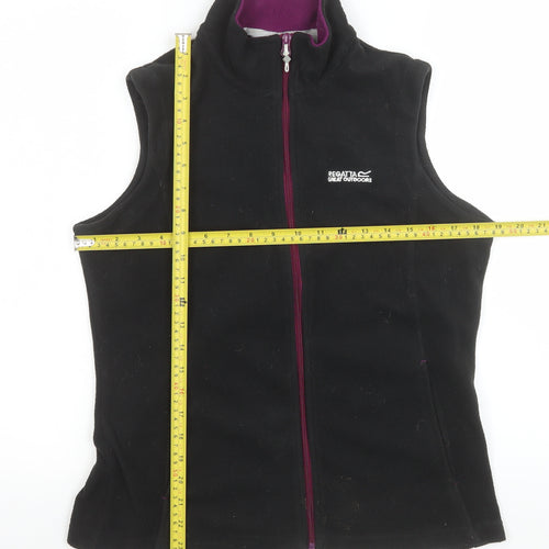 Regatta Women's Black Fleece Zip Waistcoat Bodywarmer UK 10