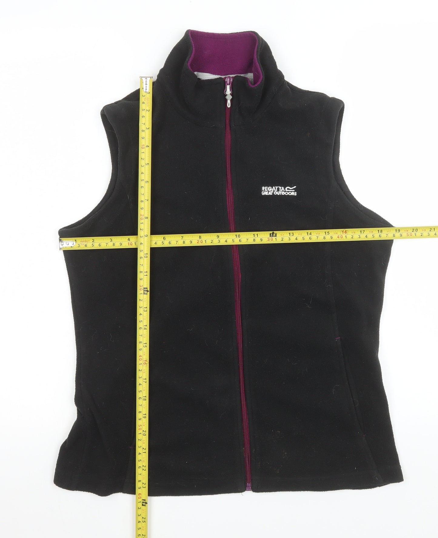 Regatta Women's Black Fleece Zip Waistcoat Bodywarmer UK 10