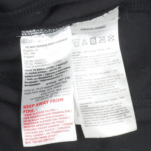 Regatta Women's Black Fleece Zip Waistcoat Bodywarmer UK 10