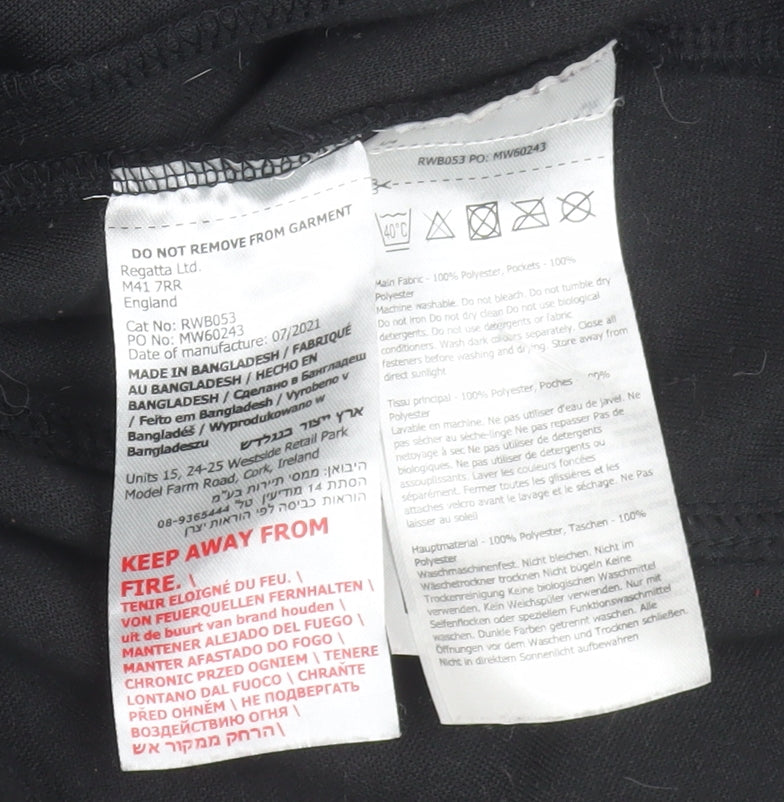 Regatta Women's Black Fleece Zip Waistcoat Bodywarmer UK 10