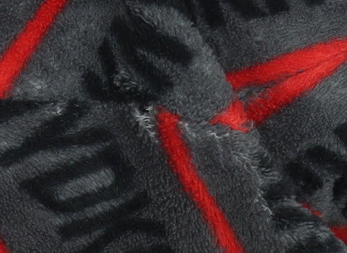 DKNY Men's Grey Black Red Fleece Robe L Belted Lightweight Striped