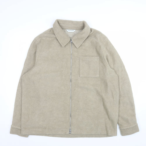 Marks and Spencer Men’s Beige Wool Blend Full Zip Jacket XL