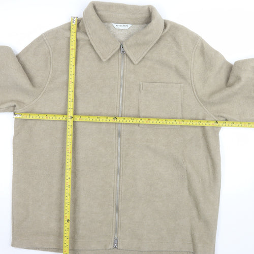 Marks and Spencer Men’s Beige Wool Blend Full Zip Jacket XL