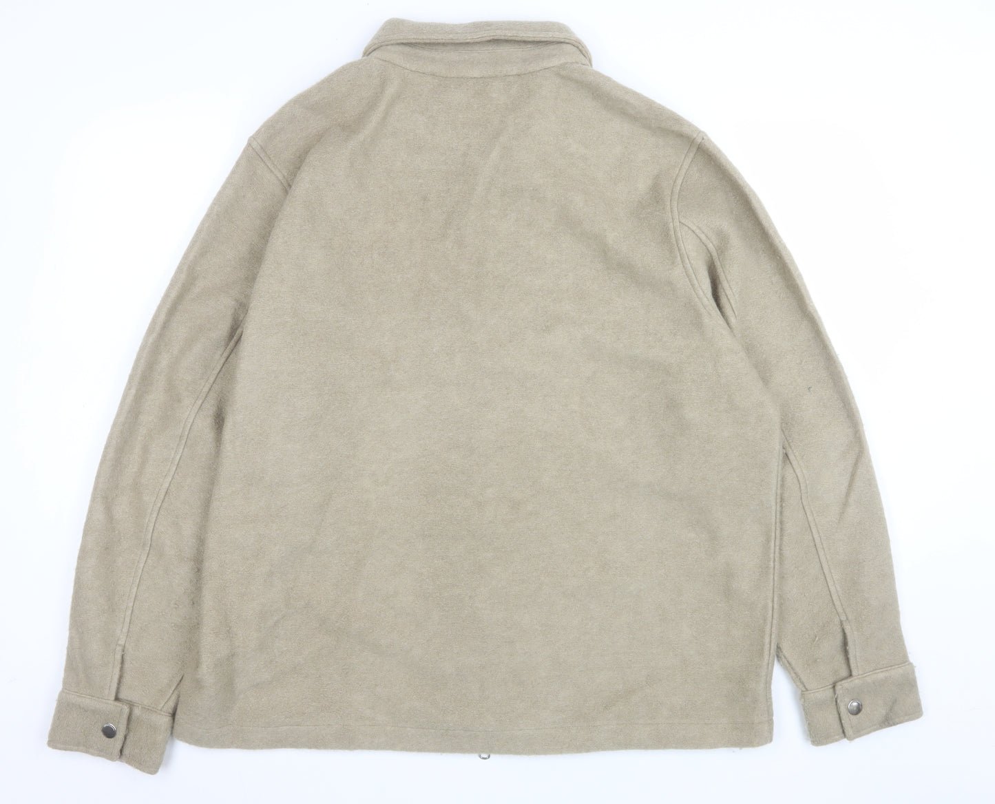 Marks and Spencer Men’s Beige Wool Blend Full Zip Jacket XL