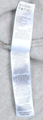 Marks and Spencer Men’s Beige Wool Blend Full Zip Jacket XL