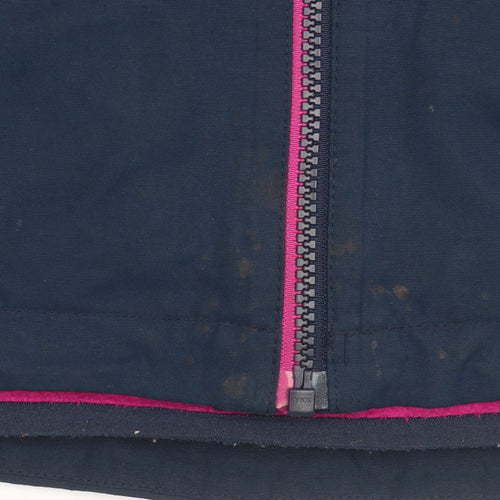 Jack Wolfskin Girls Blue Hooded Puffer Jacket 12 Years Waterproof Lined