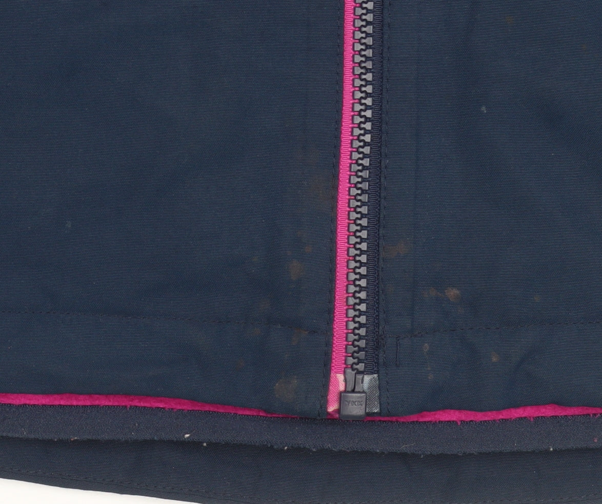 Jack Wolfskin Girls Blue Hooded Puffer Jacket 12 Years Waterproof Lined