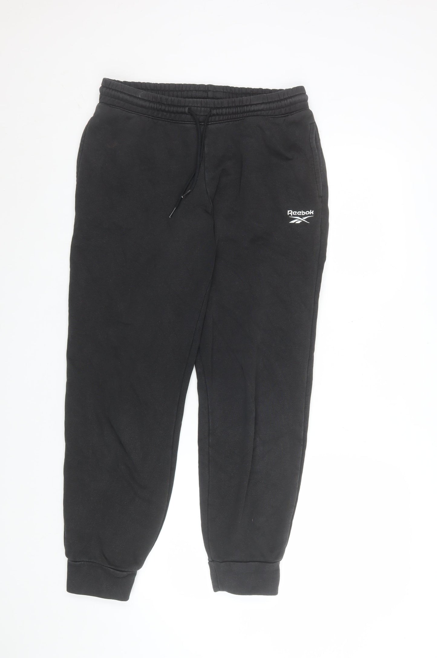 Reebok Men's Black Jogger Sweatpants Small Regular Fit Fleece