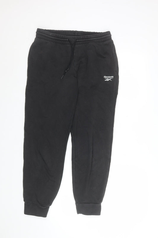 Reebok Men's Black Jogger Sweatpants Small Regular Fit Fleece