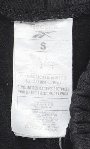 Reebok Men's Black Jogger Sweatpants Small Regular Fit Fleece