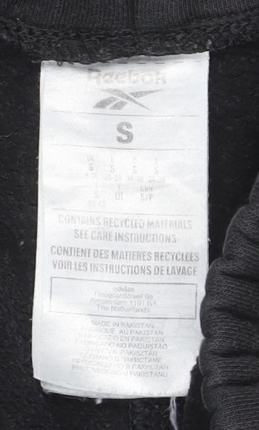 Reebok Men's Black Jogger Sweatpants Small Regular Fit Fleece