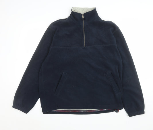 Maine New England Mens Blue Fleece Pullover Sweatshirt S