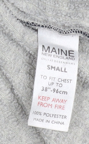 Maine New England Mens Blue Fleece Pullover Sweatshirt S