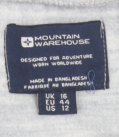 Mountain Warehouse Women’s Grey Pullover Hoodie UK 16 Polyester Warm Top