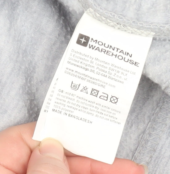 Mountain Warehouse Women’s Grey Pullover Hoodie UK 16 Polyester Warm Top