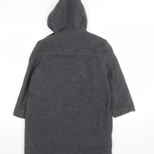 Beau Brummel Boys Grey Wool Duffle Coat Age 8 Hooded Winter Outerwear
