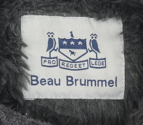 Beau Brummel Boys Grey Wool Duffle Coat Age 8 Hooded Winter Outerwear