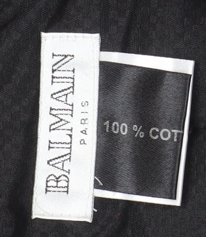 Balmain Men's Brown Cotton Straight Leg Trousers 36W 32L