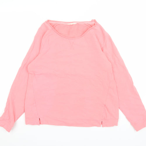 White Stuff Womens Pink Cotton Stretch Long Sleeve T-Shirt Size S