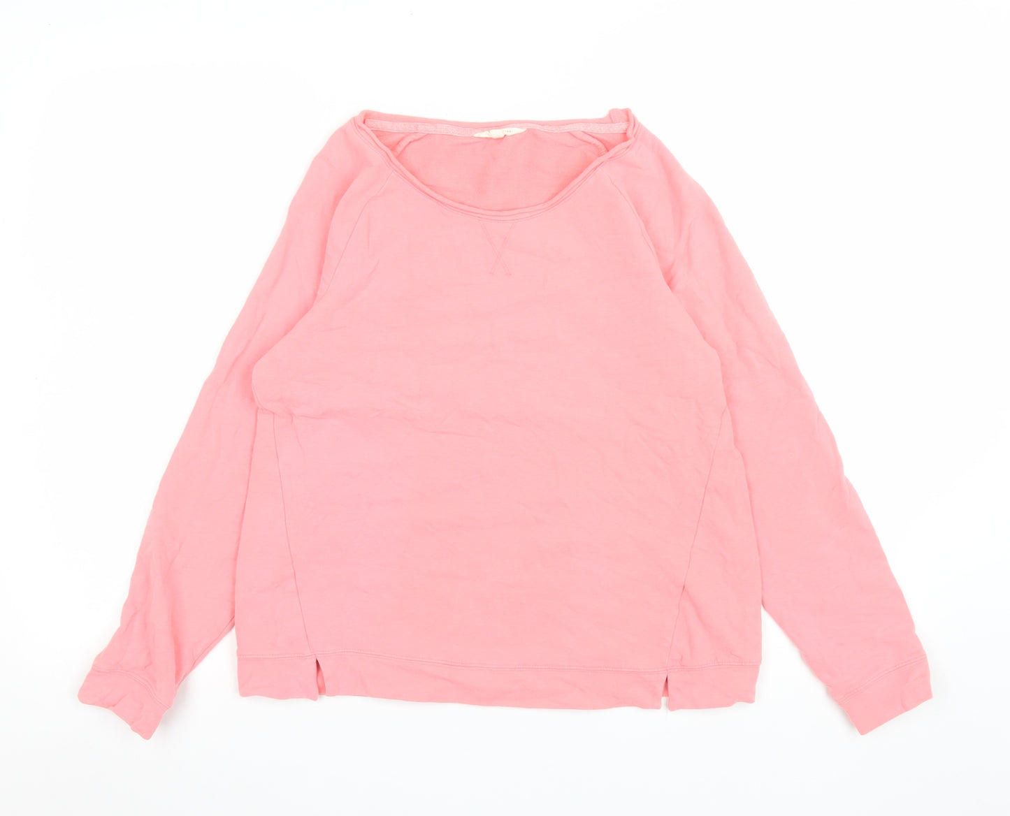 White Stuff Womens Pink Cotton Stretch Long Sleeve T-Shirt Size S