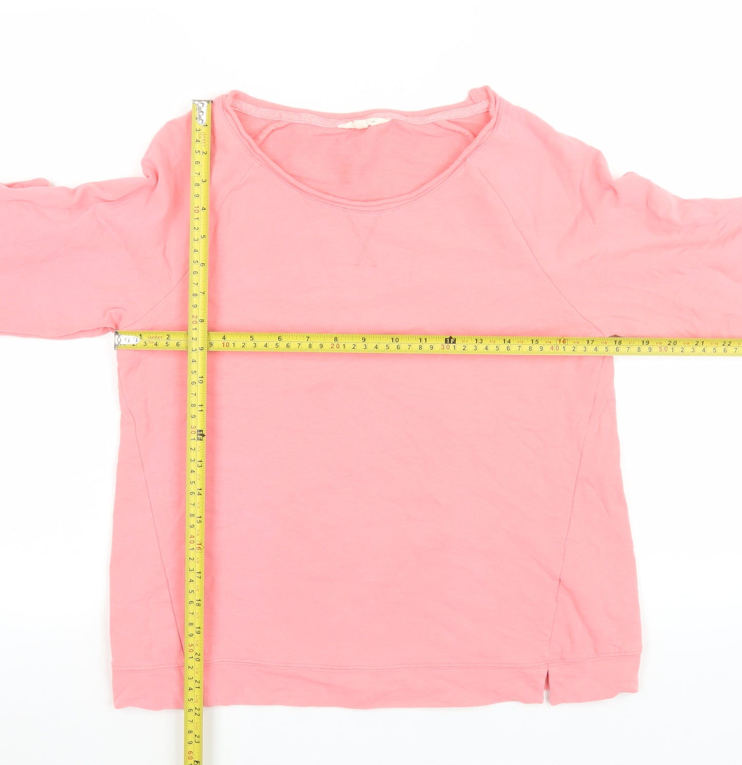 White Stuff Womens Pink Cotton Stretch Long Sleeve T-Shirt Size S