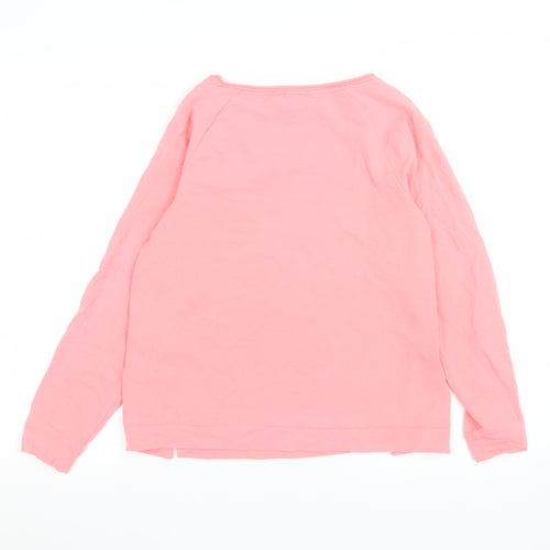 White Stuff Womens Pink Cotton Stretch Long Sleeve T-Shirt Size S