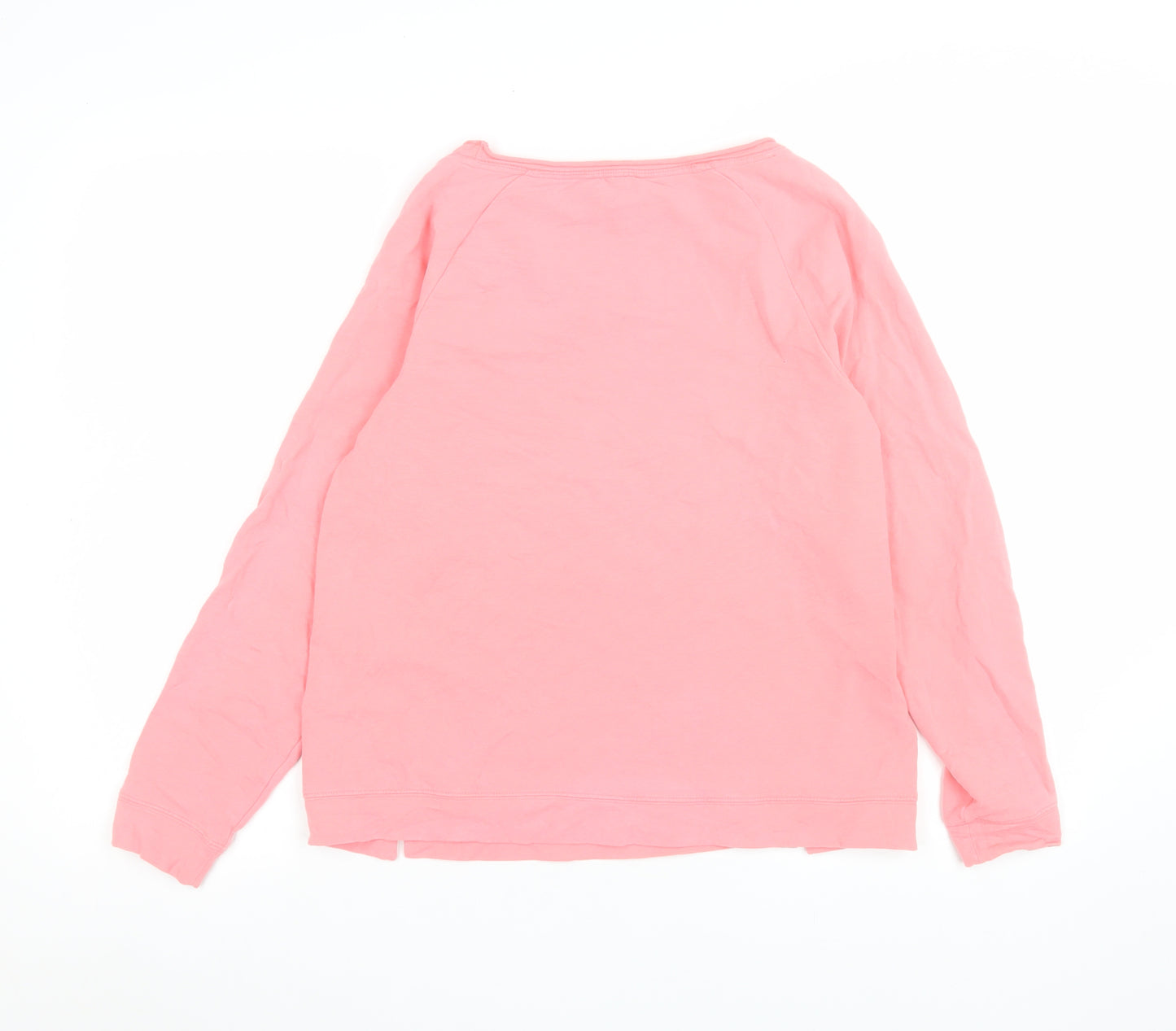 White Stuff Womens Pink Cotton Stretch Long Sleeve T-Shirt Size S