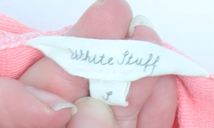 White Stuff Womens Pink Cotton Stretch Long Sleeve T-Shirt Size S